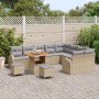 Juego de Sofás de Jardín de 12 Piezas con Cojines Beige Ratán Acacia | Foro24.es | Tu tienda online para hogar, jardín y más Foro24.es