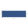 Einziehbare seitliche Gartenmarkise blau 180x600 cm von vidaXL, Sonnenschirme - Ref: Foro24-317966, Preis: 111,66 €, Rabatt: %
