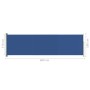 Retractable blue garden side awning 180x600 cm by vidaXL, Umbrellas - Ref: Foro24-317966, Price: 114,93 €, Discount: %