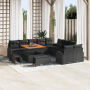 Juego de Sofá de Jardín de 13 Piezas con Cojines Negro Poliratán Acacia by , Outdoor sofas - Ref: Foro24-3362444, Price: 980,...