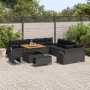 Juego de Sofá de Jardín de 13 Piezas con Cojines Negro Poliratán Acacia by , Outdoor sofas - Ref: Foro24-3362444, Price: 980,...