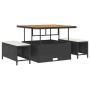 Set de Sofá de Jardín de 13 Piezas con Cojines de Ratán Negro y Acacia | Foro24.es | Tu tienda online para hogar, jardín y más Foro24.es