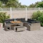Sofás de Jardín de 13 Piezas con Cojines Gris de Ratán y Poliéster by , Outdoor sofas - Ref: Foro24-3362448, Price: 940,24 €,...