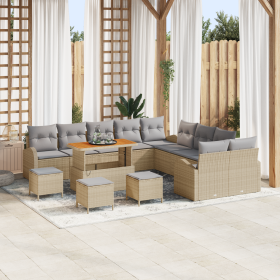 Conjunto de Sofá de Jardín de 14 Piezas con