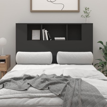 Schwarzes Kopfteilmöbel 120x18,5x102,5 cm von vidaXL, Kopf- und Fußteile - Ref: Foro24-811917, Preis: 58,16 €, Rabatt: %