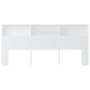 Weißes Kopfteilmöbel 220x19x103,5 cm von vidaXL, Kopf- und Fußteile - Ref: Foro24-811898, Preis: 79,05 €, Rabatt: %