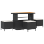 Conjunto de Sofás de Jardín de 10 Piezas con Cojines Negro Poliratán Acacia by , Outdoor sofas - Ref: Foro24-3362550, Price: ...