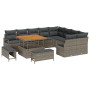 Juego de Sofá de Jardín de 12 Piezas con Cojines Poliratán Gris Acacia von , Outdoor-Sofas - Ref: Foro24-3362558, Preis: 874,...
