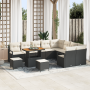 Juego de Sofá de Jardín de 12 Piezas con Cojines Poliratán Negro Acacia by , Outdoor sofas - Ref: Foro24-3362565, Price: 690,...
