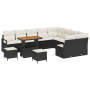 Juego de Sofá de Jardín de 12 Piezas con Cojines Poliratán Negro Acacia by , Outdoor sofas - Ref: Foro24-3362565, Price: 690,...