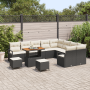 Juego de Sofá de Jardín de 12 Piezas con Cojines Poliratán Negro Acacia by , Outdoor sofas - Ref: Foro24-3362565, Price: 690,...