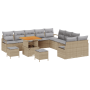 Juego de sofá de jardín de 13 piezas con cojines Ratán polipropileno beige Acacia | Foro24.es | Tu tienda online para hogar, jardín y más Foro24.es