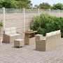 Juego de Sofás de Jardín de 8 Piezas con Cojines Beige de Ratán Sintético Acacia | Foro24.es | Tu tienda online para hogar, jardín y más Foro24.es