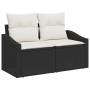 Juego de Sofás de Jardín de 10 piezas con cojines Ratán Negro Acacia von , Outdoor-Sofas - Ref: Foro24-3362615, Preis: 646,50...