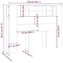 Weißes Kopfteilmöbel 140x18,5x104,5 cm von vidaXL, Kopf- und Fußteile - Ref: Foro24-811925, Preis: 63,13 €, Rabatt: %