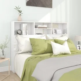 Glossy white headboard furniture 140x19x103.5 cm by vidaXL, Headboards and footboards - Ref: Foro24-811868, Price: 75,13 €, D...
