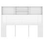 Glänzend weißes Kopfteilmöbel 140x19x103,5 cm von vidaXL, Kopf- und Fußteile - Ref: Foro24-811868, Preis: 76,71 €, Rabatt: %