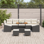 Juego de Sofá de Jardín de 10 Piezas con Cojines Ratán Negro y Acacia by , Outdoor sofas - Ref: Foro24-3362640, Price: 603,64...
