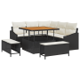 Juego de Sofá de Jardín de 8 Piezas con Cojines Poliratán Negro Acacia von , Outdoor-Sofas - Ref: Foro24-3362645, Preis: 595,...