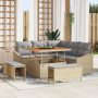 Juego de Sofá de Jardín de 8 Piezas con Cojines Beige Poliratán Acacia von , Outdoor-Sofas - Ref: Foro24-3362647, Preis: 633,...