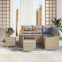 Conjunto de Sofá de Jardín de 8 Piezas con Cojines Beige Poliratán Acacia von , Outdoor-Sofas - Ref: Foro24-3362652, Preis: 5...