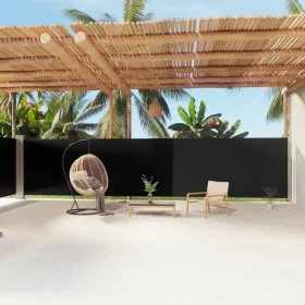 Toldo lateral retráctil negro 180x1200 cm by vidaXL, Umbrellas - Ref: Foro24-318072, Price: 90,97 €, Discount: %