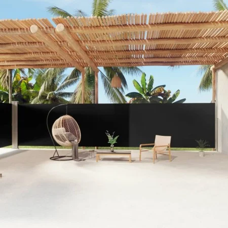 Toldo lateral retráctil negro 180x1200 cm de vidaXL, Sombrillas - Ref: Foro24-318072, Precio: 122,89 €, Descuento: %