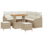 Juego de Sofá de Jardín de 8 Piezas con Cojines Beige Poliratán Acacia by , Outdoor sofas - Ref: Foro24-3362656, Price: 537,9...