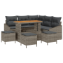 Juego de Sofá de Jardín de 9 Piezas con Cojines Gris Poliratán Acacia by , Outdoor sofas - Ref: Foro24-3362663, Price: 573,29...