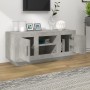 Mueble de TV madera contrachapada gris hormigón 102x35x45 cm