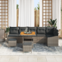 Juego de Sofá de Jardín de 9 Piezas con Cojines Gris Poliratán Acacia by , Outdoor sofas - Ref: Foro24-3362673, Price: 567,95...