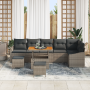 Juego de Sofá de Jardín de 9 Piezas con Cojines Gris Poliratán Acacia by , Outdoor sofas - Ref: Foro24-3362678, Price: 556,66...