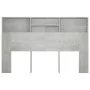 Mueble cabecero gris hormigón 160x19x103,5 cm de vidaXL, Cabeceros y pies de cama - Ref: Foro24-811875, Precio: 69,07 €, Desc...