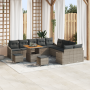 Juego de Sofá de Jardín de 13 Piezas con Cojines Gris Ratán Resistente Acacia von , Outdoor-Sofas - Ref: Foro24-3362713, Prei...