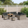 Juego de Sofá de Jardín de 13 Piezas con Cojines Gris Ratán Resistente Acacia von , Outdoor-Sofas - Ref: Foro24-3362713, Prei...