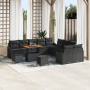 Juego de Sofá de Jardín de 13 Piezas con Cojines Negro Polirratán Acacia by , Outdoor sofas - Ref: Foro24-3362714, Price: 869...