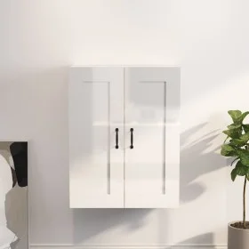 Glossy white hanging wall cabinet 69.5x32.5x90 cm by vidaXL, Sideboards - Ref: Foro24-812309, Price: 82,15 €, Discount: %