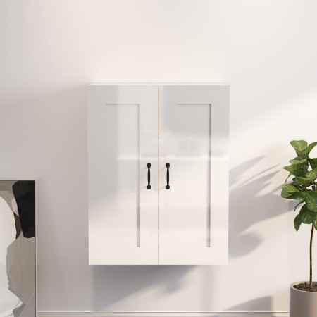 Glossy white hanging wall cabinet 69.5x32.5x90 cm by vidaXL, Sideboards - Ref: Foro24-812309, Price: 83,31 €, Discount: %