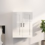 Glossy white hanging wall cabinet 69.5x32.5x90 cm by vidaXL, Sideboards - Ref: Foro24-812309, Price: 83,31 €, Discount: %