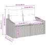 Conjunto de Sofá de Jardín de 13 Piezas con Cojines Gris Polirratán Acacia by , Outdoor sofas - Ref: Foro24-3362718, Price: 8...
