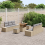 Juego de Sofá de Jardín de 9 Piezas con Cojines Beige Poliratán Acacia von , Outdoor-Sofas - Ref: Foro24-3362742, Preis: 672,...
