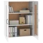 Glossy white hanging wall cabinet 69.5x32.5x90 cm by vidaXL, Sideboards - Ref: Foro24-812309, Price: 82,15 €, Discount: %
