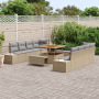 Conjunto de Sofá de Jardín de 11 Piezas con Cojines Beige de Poliratán von , Outdoor-Sofas - Ref: Foro24-3362767, Preis: 908,...