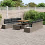 Set de Sofá de Jardín de 11 Piezas con Cojines Gris Poliratán Acacia by , Outdoor sofas - Ref: Foro24-3362768, Price: 920,45 ...