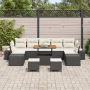 Juego de Sofá de Jardín de 10 Piezas con Cojines Poliratán Negro Acacia by , Outdoor sofas - Ref: Foro24-3362770, Price: 624,...