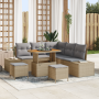 Juego de Sofá de Jardín de 8 Piezas con Cojines Beige Poliratán Acacia von , Outdoor-Sofas - Ref: Foro24-3362787, Preis: 557,...