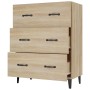 Aparador de madera de ingeniería roble Sonoma 69,5x34x90 cm de vidaXL, Aparadores - Ref: Foro24-812162, Precio: 83,41 €, Desc...