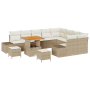 Juego de sofá de jardín de 12 piezas con cojines beige poliratán acacia by , Outdoor sofas - Ref: Foro24-3362821, Price: 809,...