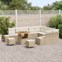 Juego de sofá de jardín de 12 piezas con cojines beige poliratán acacia de , Sofás de exterior - Ref: Foro24-3362821, Precio:...