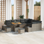 Juego de Sofá de Jardín de 12 Piezas con Cojines Gris Polirratán Acacia by , Outdoor sofas - Ref: Foro24-3362823, Price: 809,...